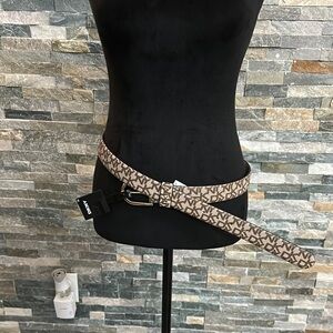 DKNY Brown Logo Belt